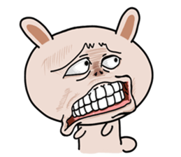 Pink bunny joke sticker #14631822