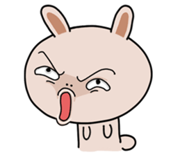 Pink bunny joke sticker #14631823