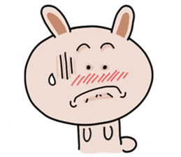 Pink bunny joke sticker #14631824