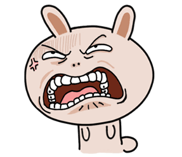 Pink bunny joke sticker #14631825