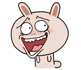Pink bunny joke sticker #14631826