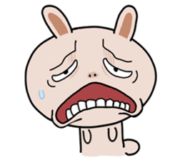 Pink bunny joke sticker #14631830