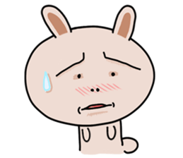 Pink bunny joke sticker #14631831