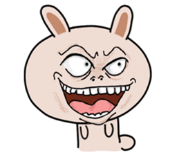 Pink bunny joke sticker #14631832