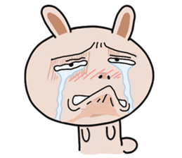 Pink bunny joke sticker #14631833