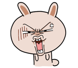 Pink bunny joke sticker #14631834