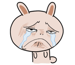 Pink bunny joke sticker #14631836