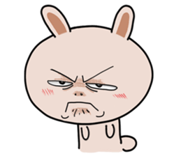 Pink bunny joke sticker #14631837