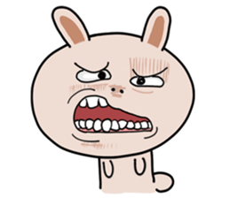 Pink bunny joke sticker #14631838