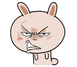 Pink bunny joke sticker #14631839