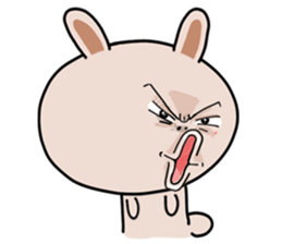 Pink bunny joke sticker #14631840