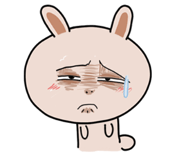 Pink bunny joke sticker #14631841