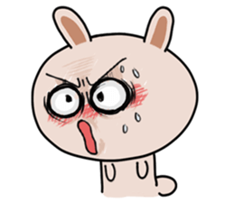 Pink bunny joke sticker #14631842