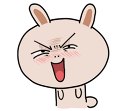 Pink bunny joke sticker #14631843