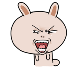Pink bunny joke sticker #14631845