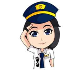 female pilot sticker #14632294