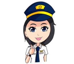 female pilot sticker #14632295