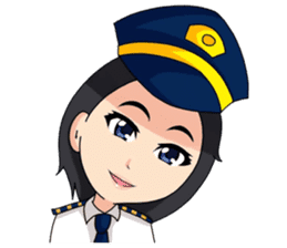 female pilot sticker #14632296