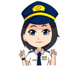 female pilot sticker #14632309