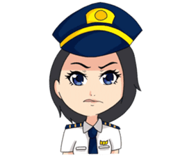 female pilot sticker #14632310