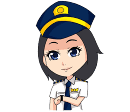 female pilot sticker #14632311