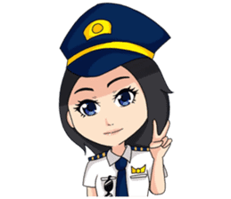 female pilot sticker #14632313