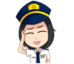 female pilot sticker #14632315