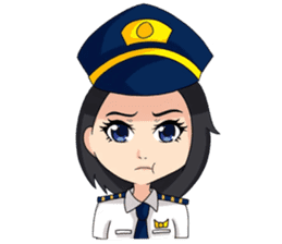 female pilot sticker #14632317