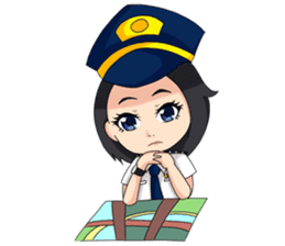 female pilot sticker #14632318
