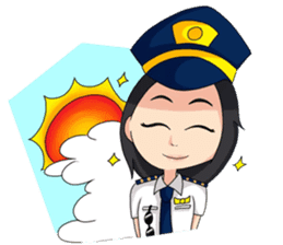 female pilot sticker #14632322