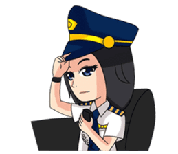 female pilot sticker #14632326