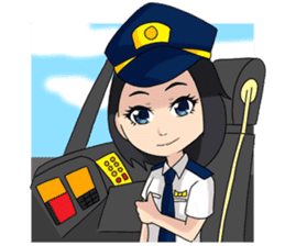 female pilot sticker #14632327