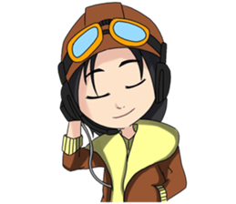 female pilot sticker #14632329