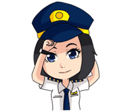 female pilot sticker #14632330