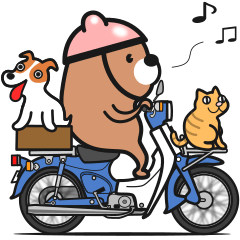 Bear rider Sticker