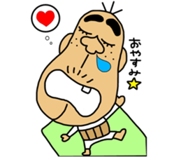 Buttocks chin uncle sticker #14633623