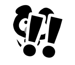 Black cute pig(Hiragana version2) sticker #14634069