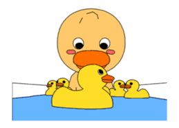 Moving cute Duck sticker #14634151