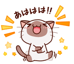 Siamese cat who speaks politely sticker #14634247
