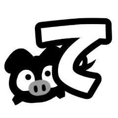 Black cute pig(Hiragana version1)