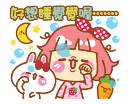 Lin Lin and Machi rabbit are moving up 2 sticker #14635561