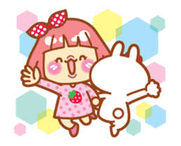Lin Lin and Machi rabbit are moving up 2 sticker #14635562