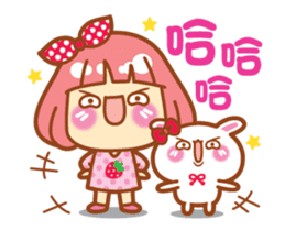 Lin Lin and Machi rabbit are moving up 2 sticker #14635565