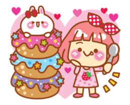 Lin Lin and Machi rabbit are moving up 2 sticker #14635571