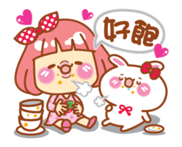 Lin Lin and Machi rabbit are moving up 2 sticker #14635572