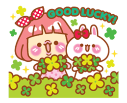 Lin Lin and Machi rabbit are moving up 2 sticker #14635573