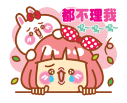 Lin Lin and Machi rabbit are moving up 2 sticker #14635575
