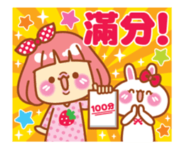 Lin Lin and Machi rabbit are moving up 2 sticker #14635576