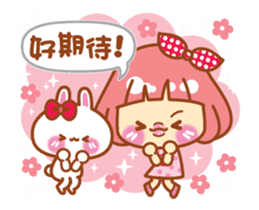 Lin Lin and Machi rabbit are moving up 2 sticker #14635577