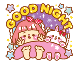 Lin Lin and Machi rabbit are moving up 2 sticker #14635579